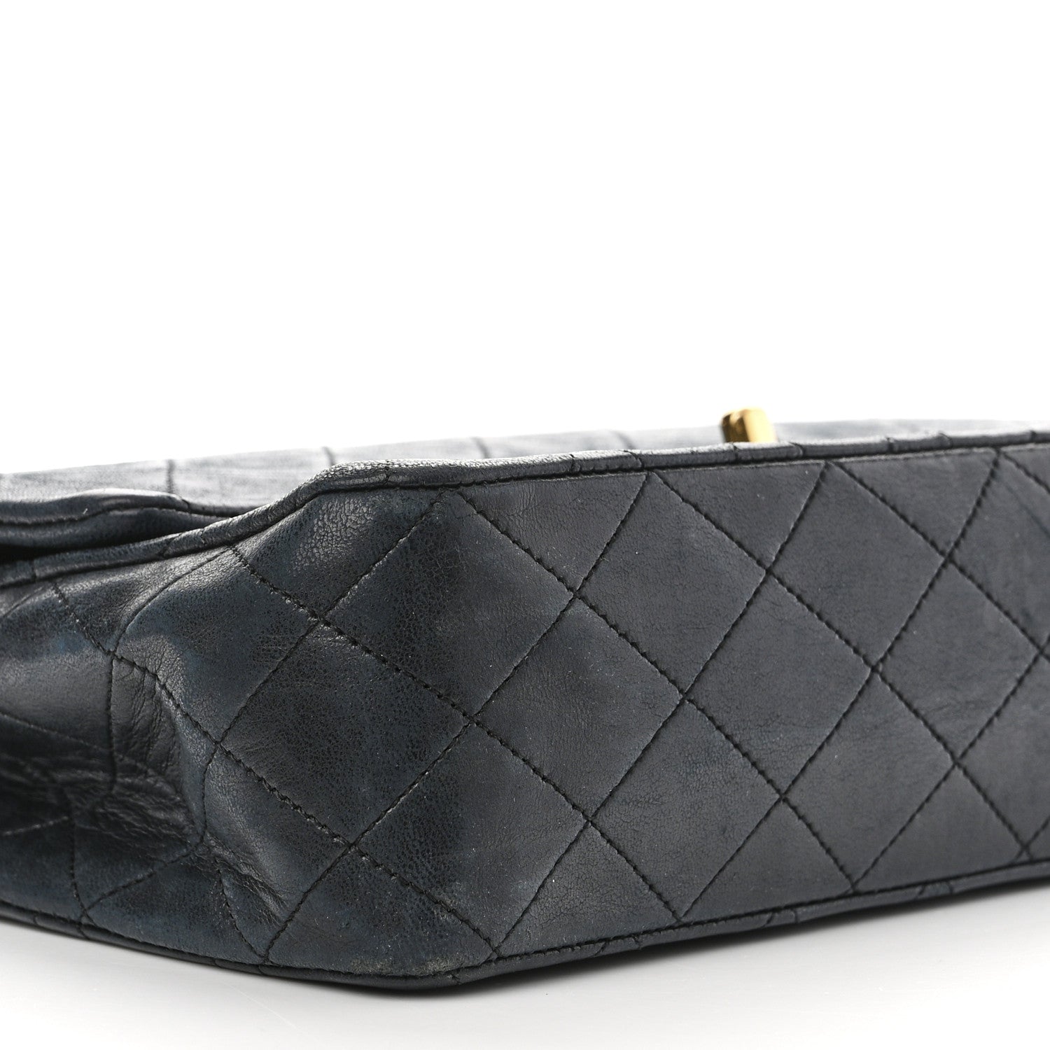 Chanel Lambskin Quilted Medium Double Flap Navy 10 of 15