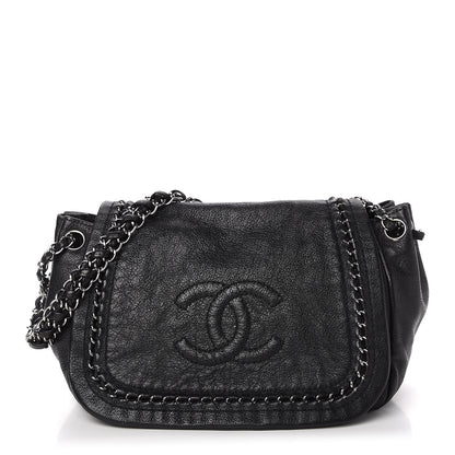 Chanel Metallic Goatskin Luxe Ligne Flap Black 1 of 15