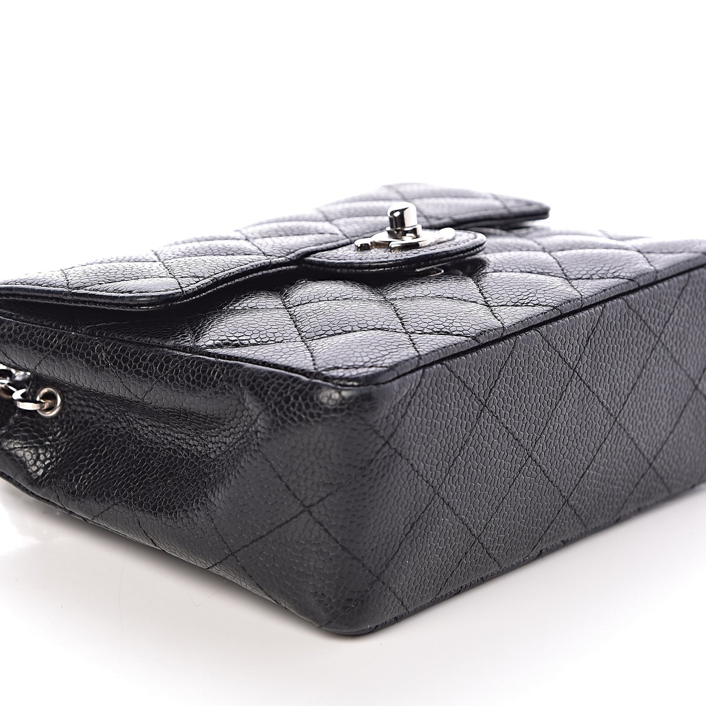 Caviar Quilted Mini Square Flap Black