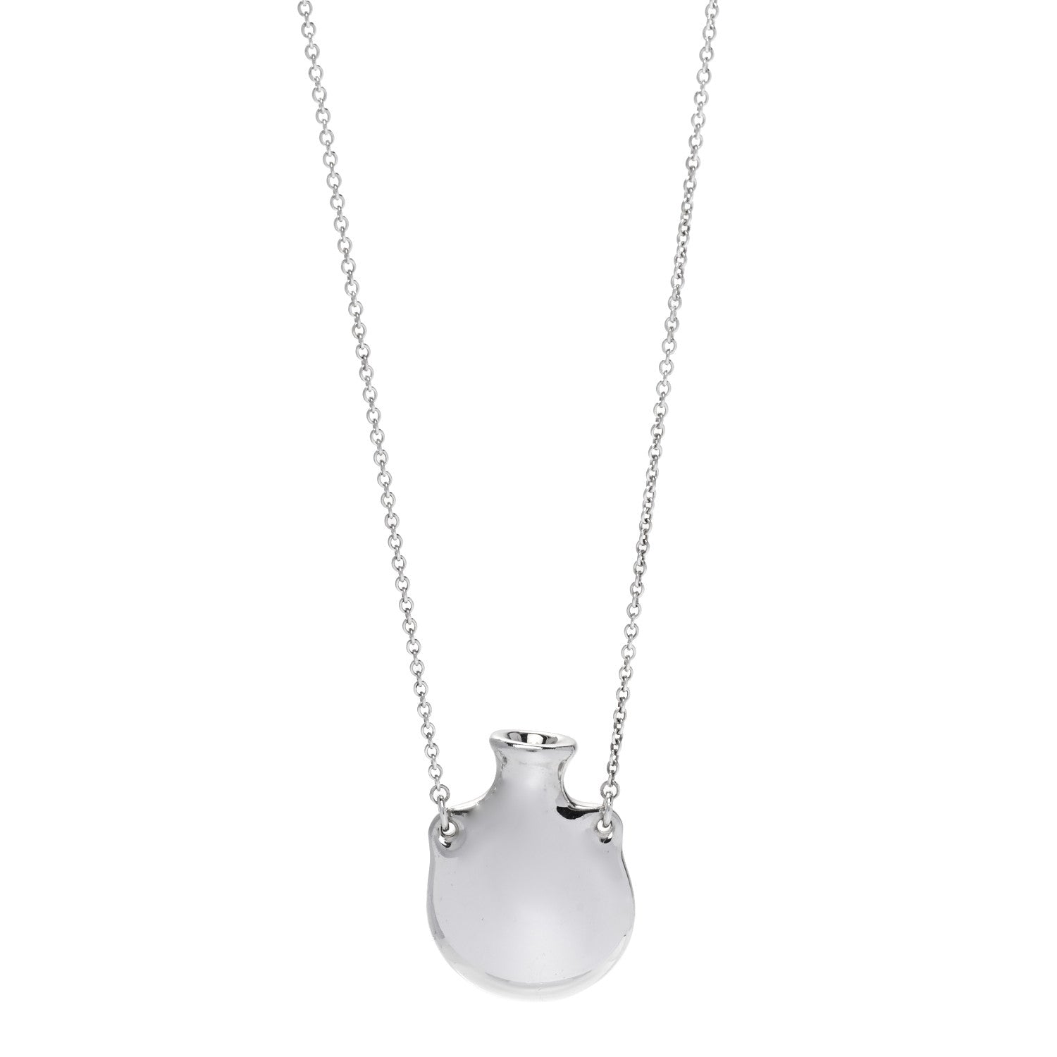 Tiffany Sterling Silver Small Elsa Peretti Bottle Pendant Necklace 1 of 6