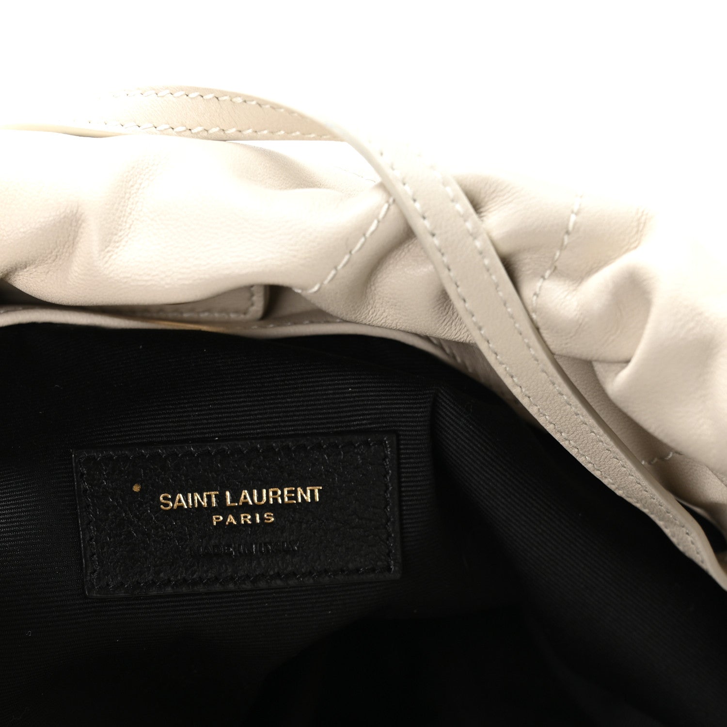 Saint Laurent Lambskin Matelasse Monogram Medium Jamie 4.3 Pochon Blanc Vintage 7 of 11