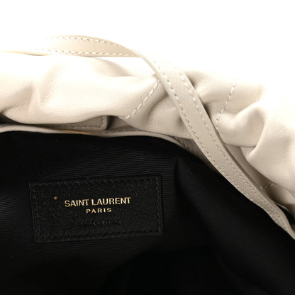Saint Laurent Lambskin Matelasse Monogram Medium Jamie 4.3 Pochon Blanc Vintage 7 of 11