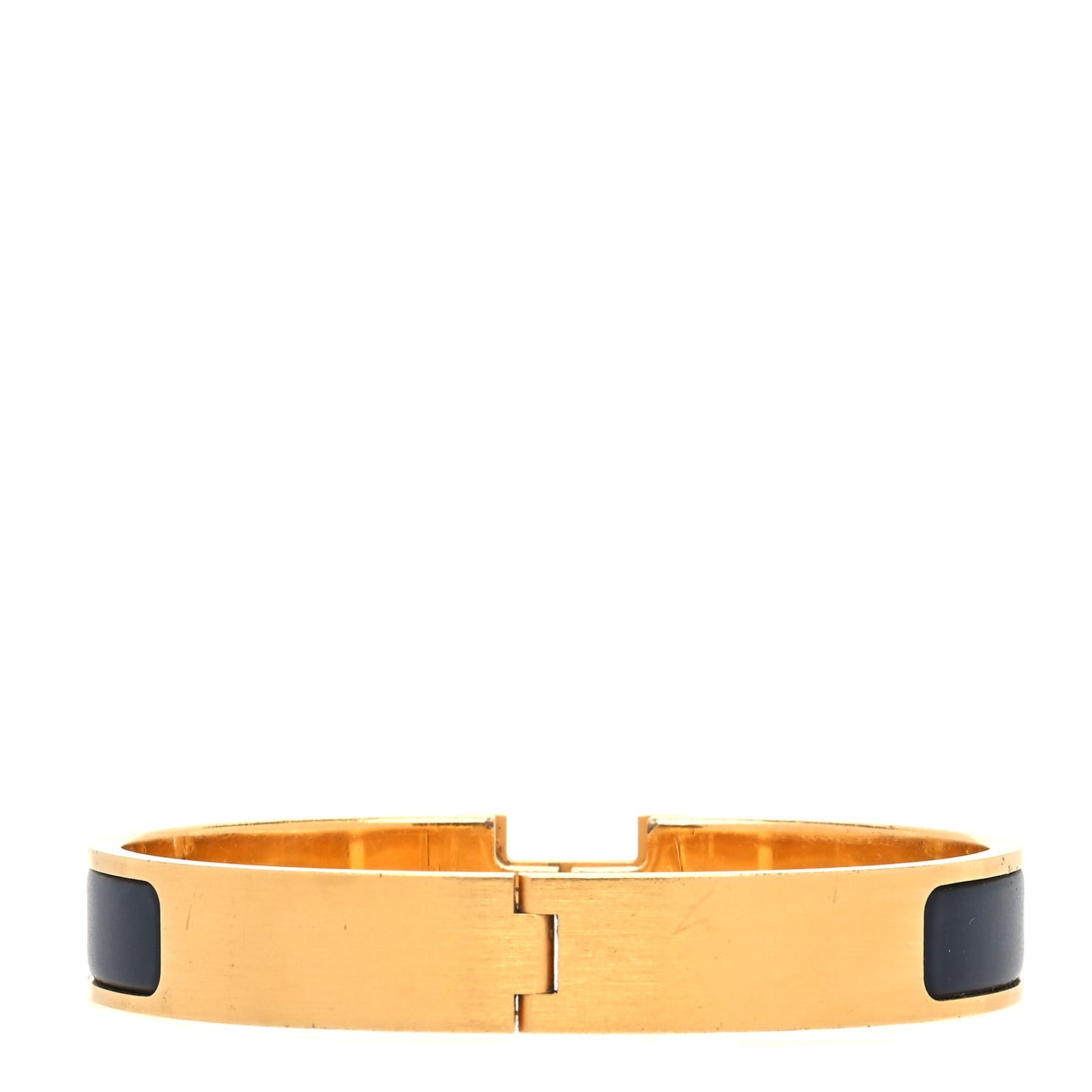 Matte Enamel Narrow Clic Clac HH Bracelet GM Black