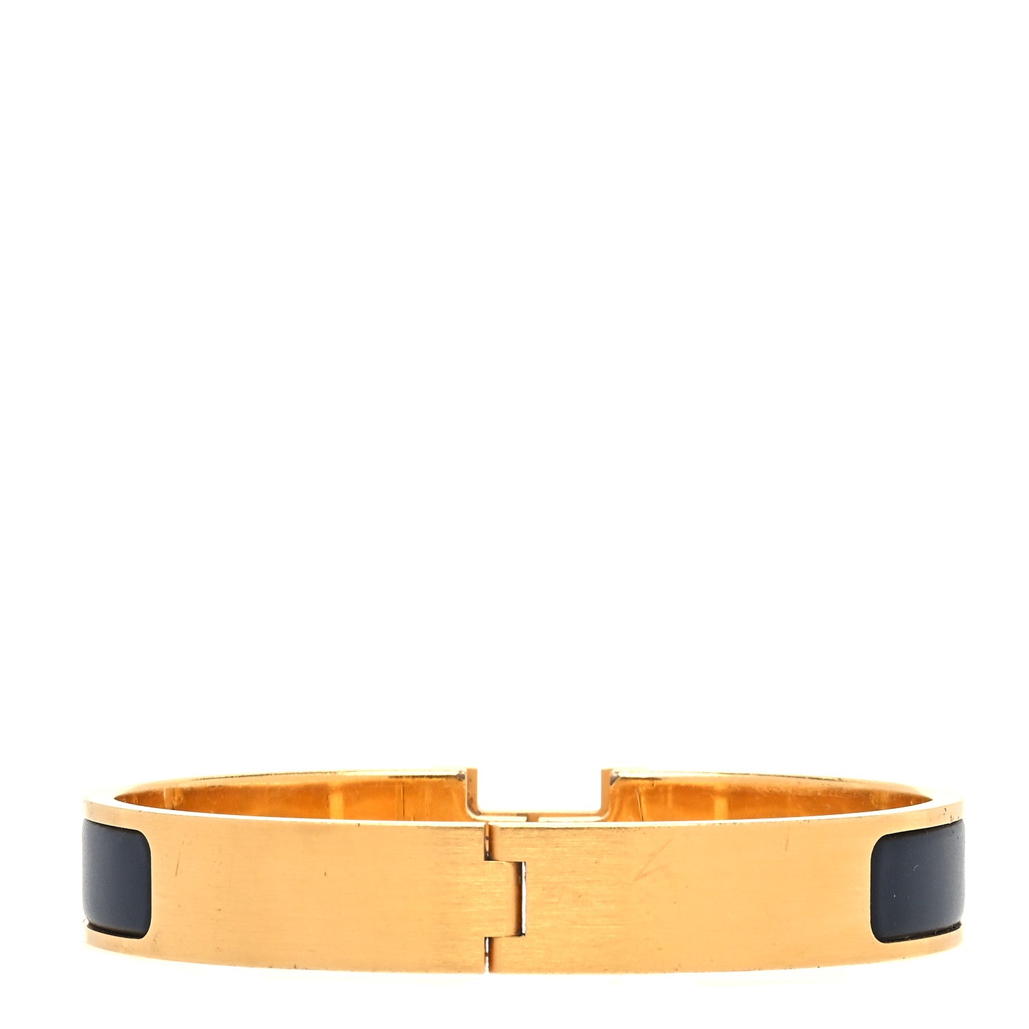 Hermes Matte Enamel Narrow Clic Clac HH Bracelet GM Black 3 of 7