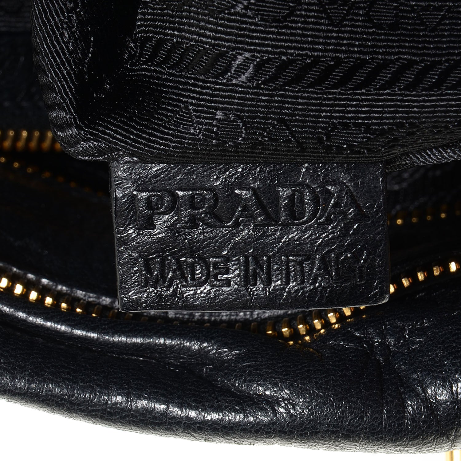 Prada Cervo Gaufre Satchel Nero Black 11 of 12