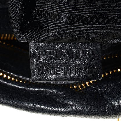 Prada Cervo Gaufre Satchel Nero Black 11 of 12