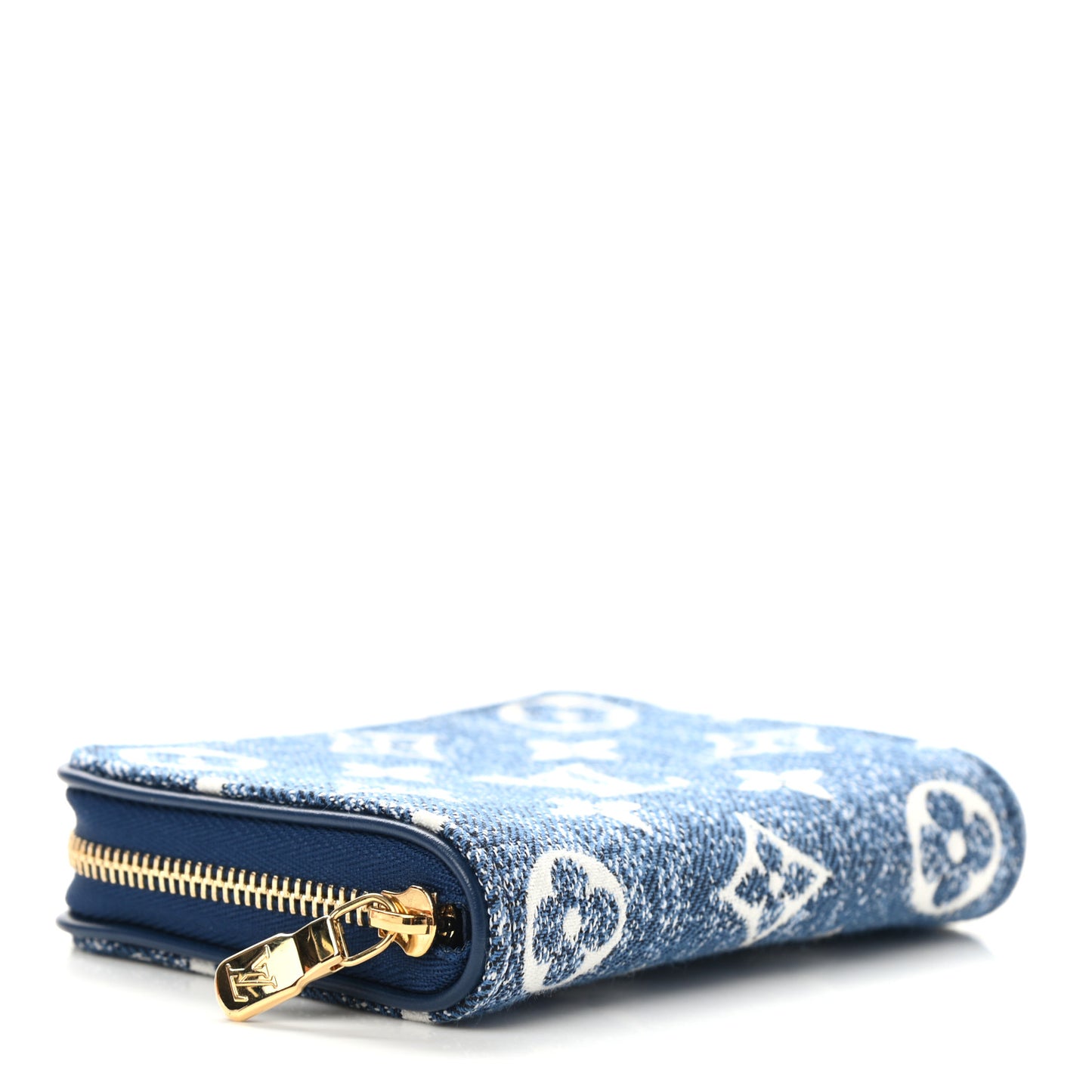 Denim Monogram Jacquard Zippy Coin Purse Bleu