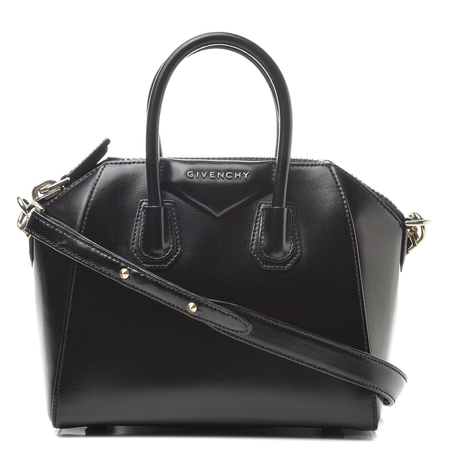 Givenchy Shiny Lord Calfskin Mini Antigona Black 1 of 12