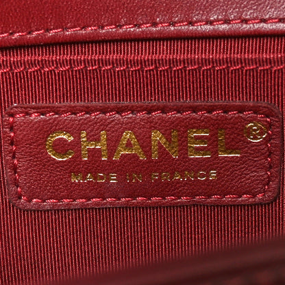 Chanel Lambskin Quilted Medium Boy Flap Dark Red 6 of 11