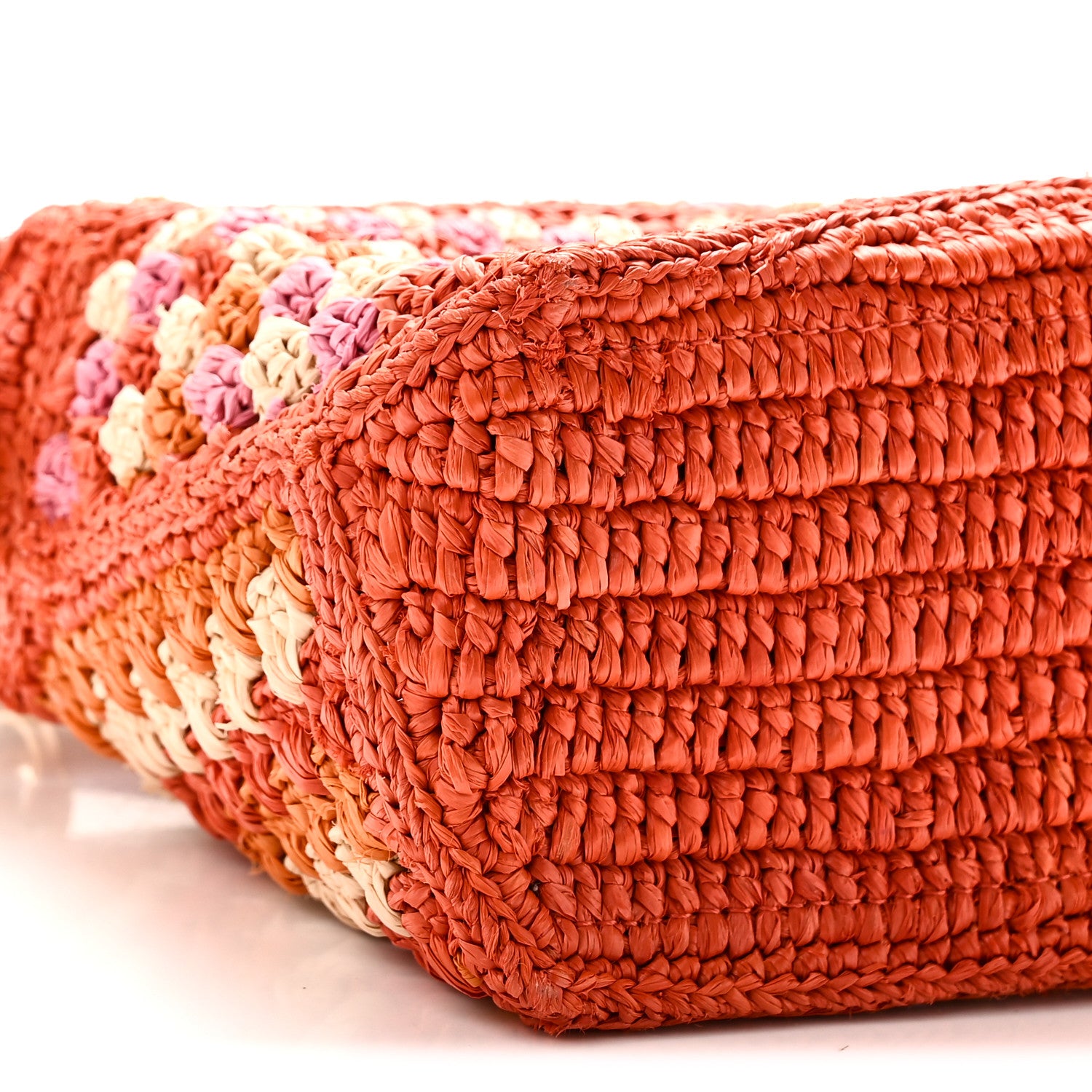 Loewe Raffia Crochet Calfskin Paula's Ibiza Mini Puzzle Edge Bag