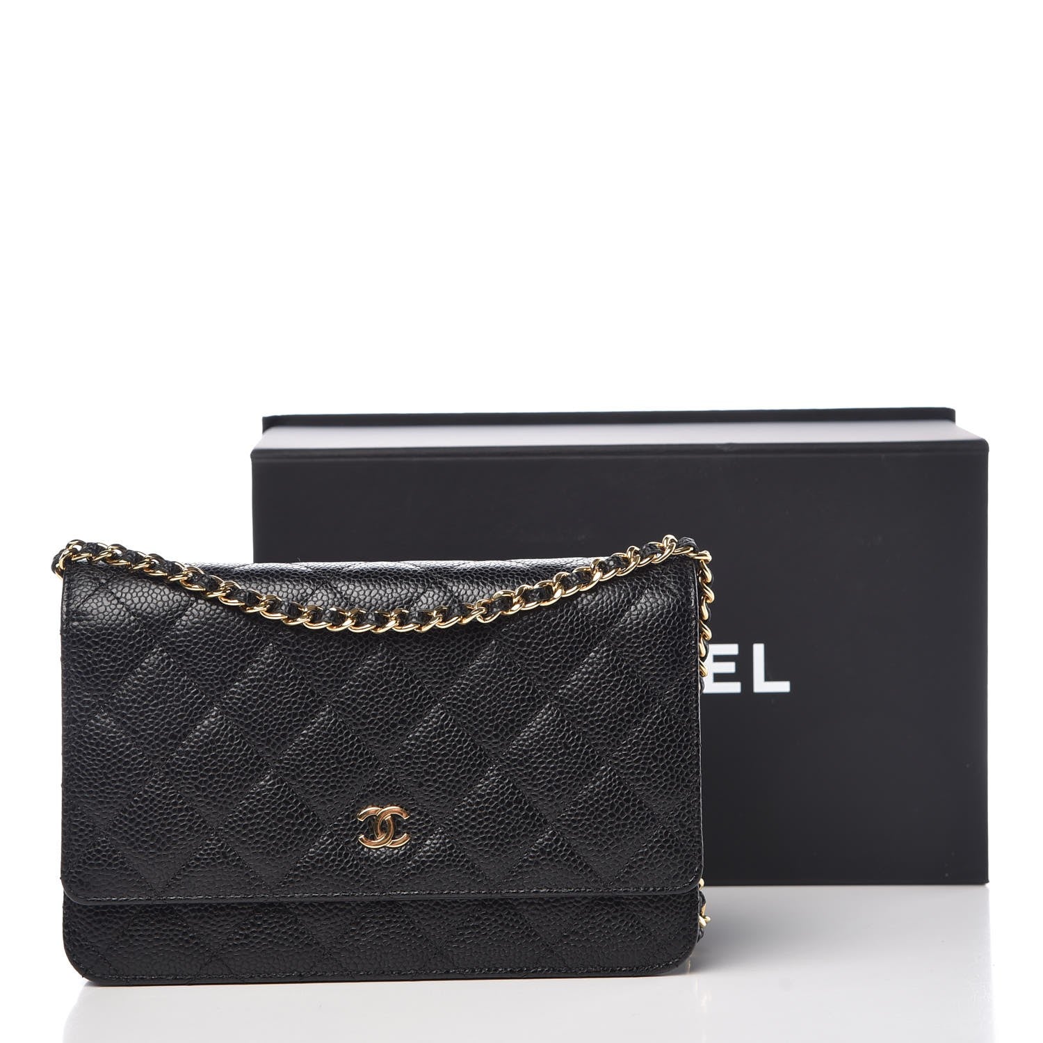 Chanel Caviar Quilted Wallet On Chain WOC Black 9 of 9