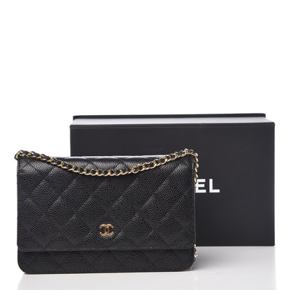 Chanel Caviar Quilted Wallet On Chain WOC Black 9 of 9