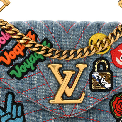 Louis Vuitton Denim New Wave Chain MM Blue 8 of 12