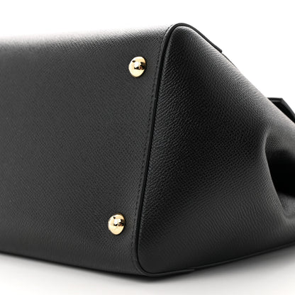 Salvatore Ferragamo Pebbled Calfskin Carrie O Shoulder Bag Black 9 of 10