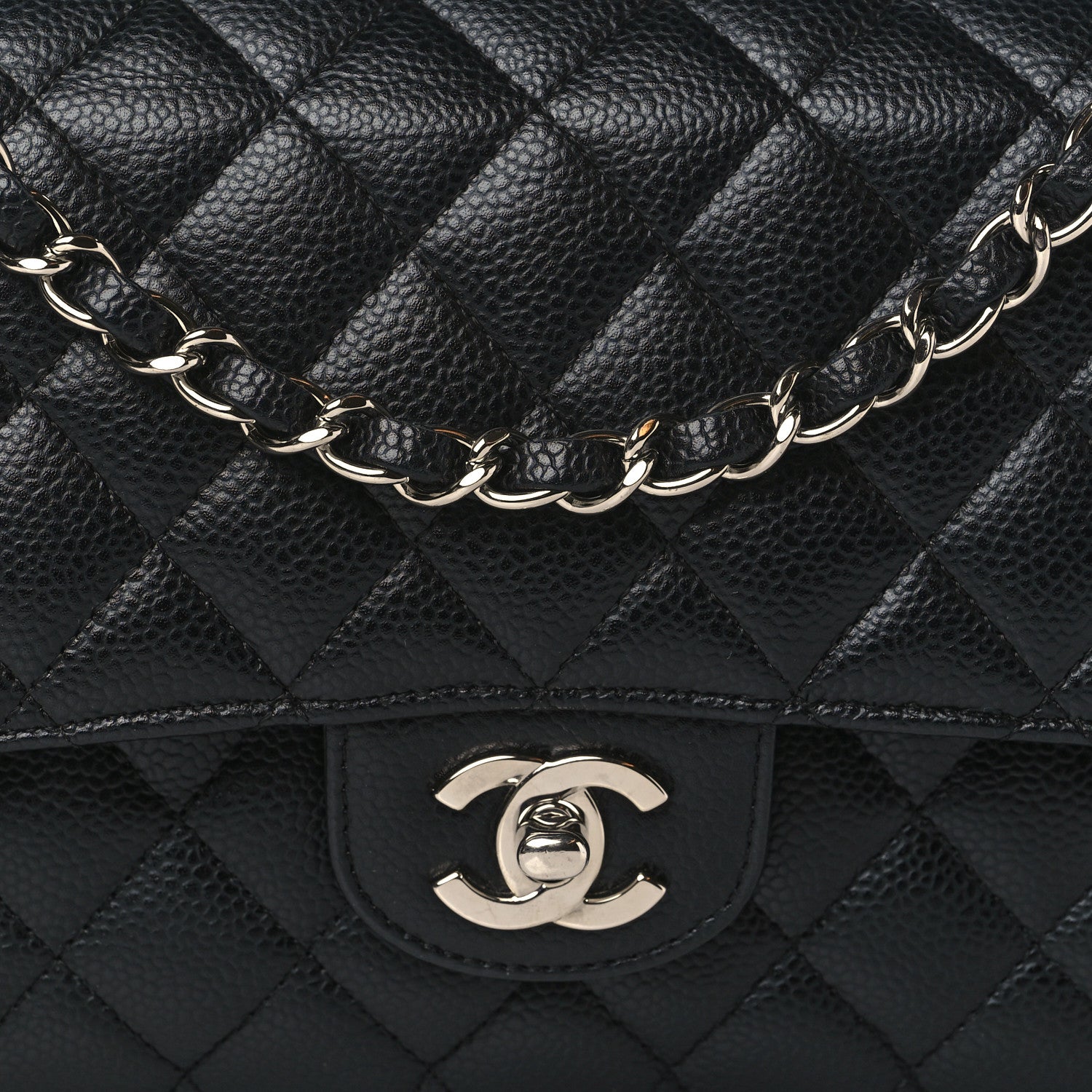 Chanel Caviar Quilted Medium Double Flap Black 8 of 8