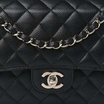 Chanel Caviar Quilted Medium Double Flap Black 8 of 8