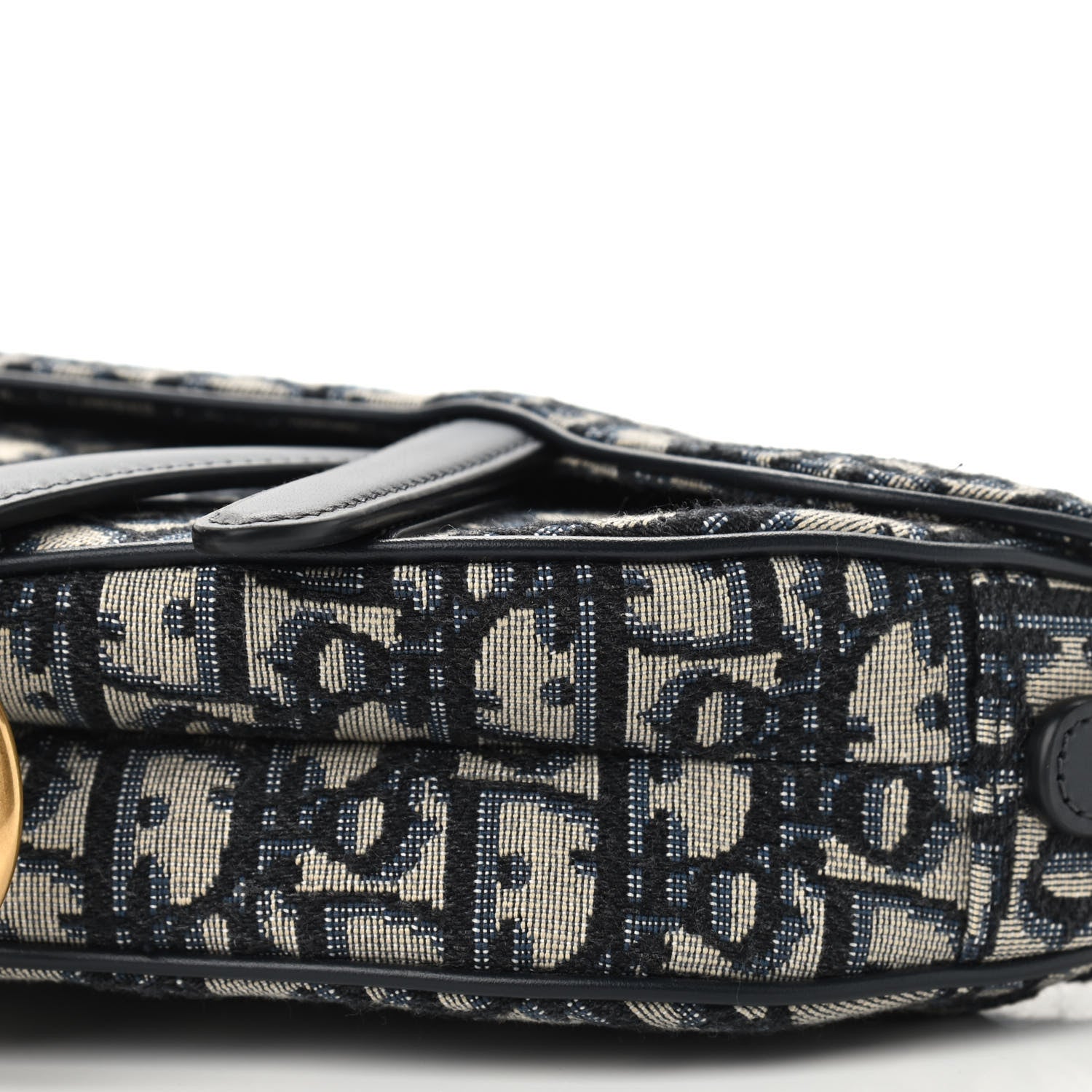 Christian Dior Oblique Mini Saddle Bag Blue 7 of 11