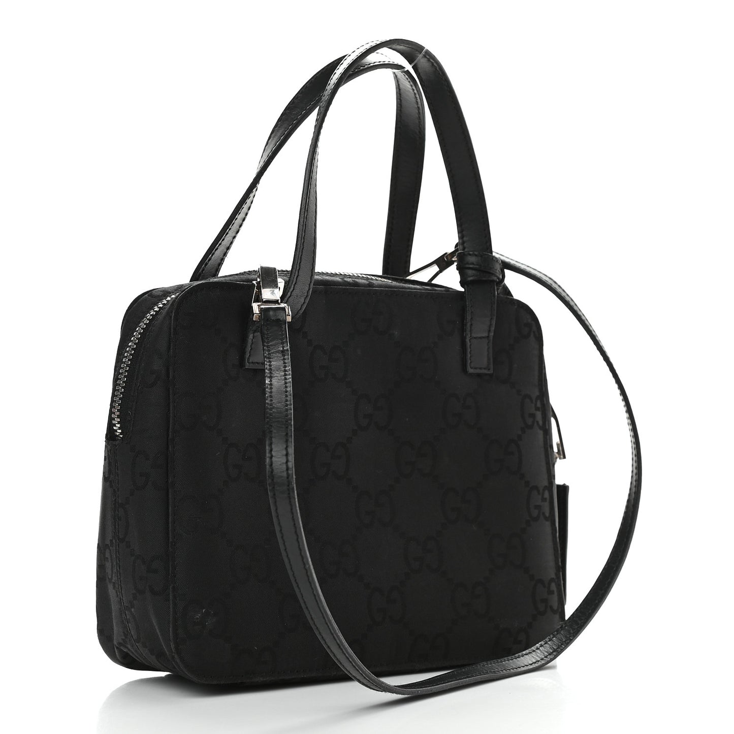 Nylon Monogram Tote Bag Black