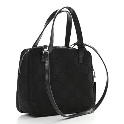 Gucci Nylon Monogram Tote Bag Black 2 of 8
