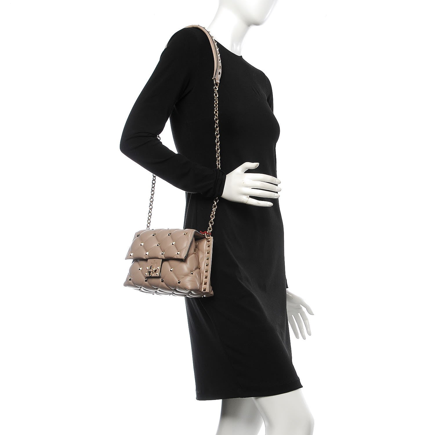 Valentino Garavani Nappa Small Candystud Crossbody Poudre 2 of 7