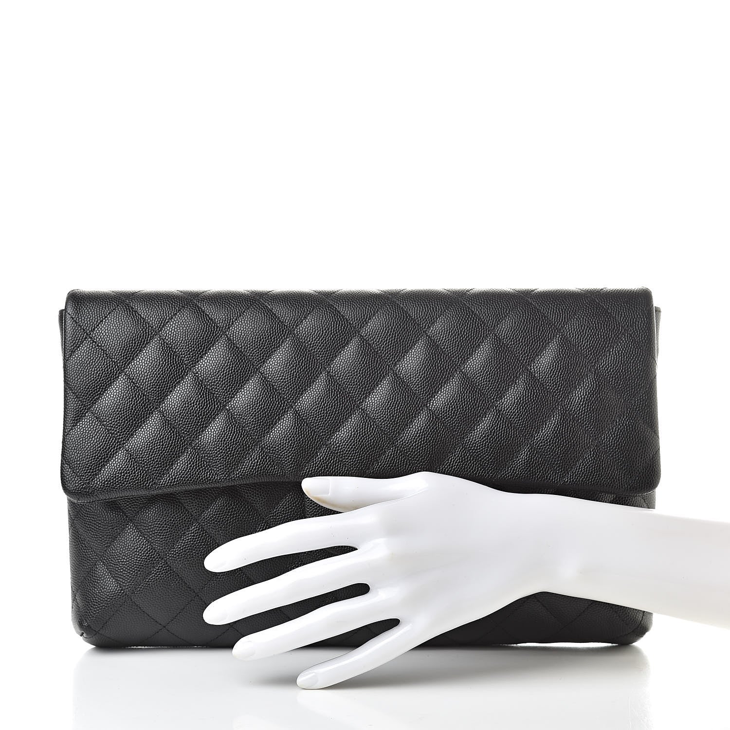 Chanel Caviar Quilted Flap Clutch Black 2 of 7