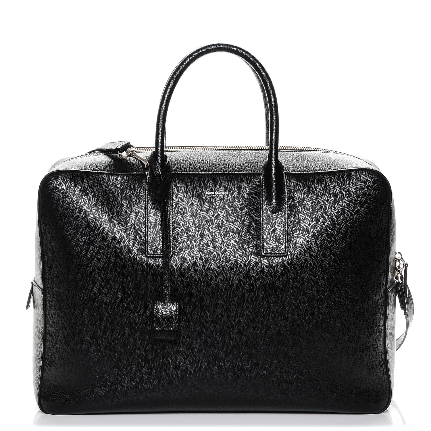 Saint Laurent Grain de Poudre Classic Museum Large Briefcase Black 1 of 6