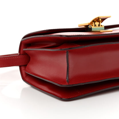 Celine Smooth Calfskin Small Classic Box Flap Bag Red 9 of 13