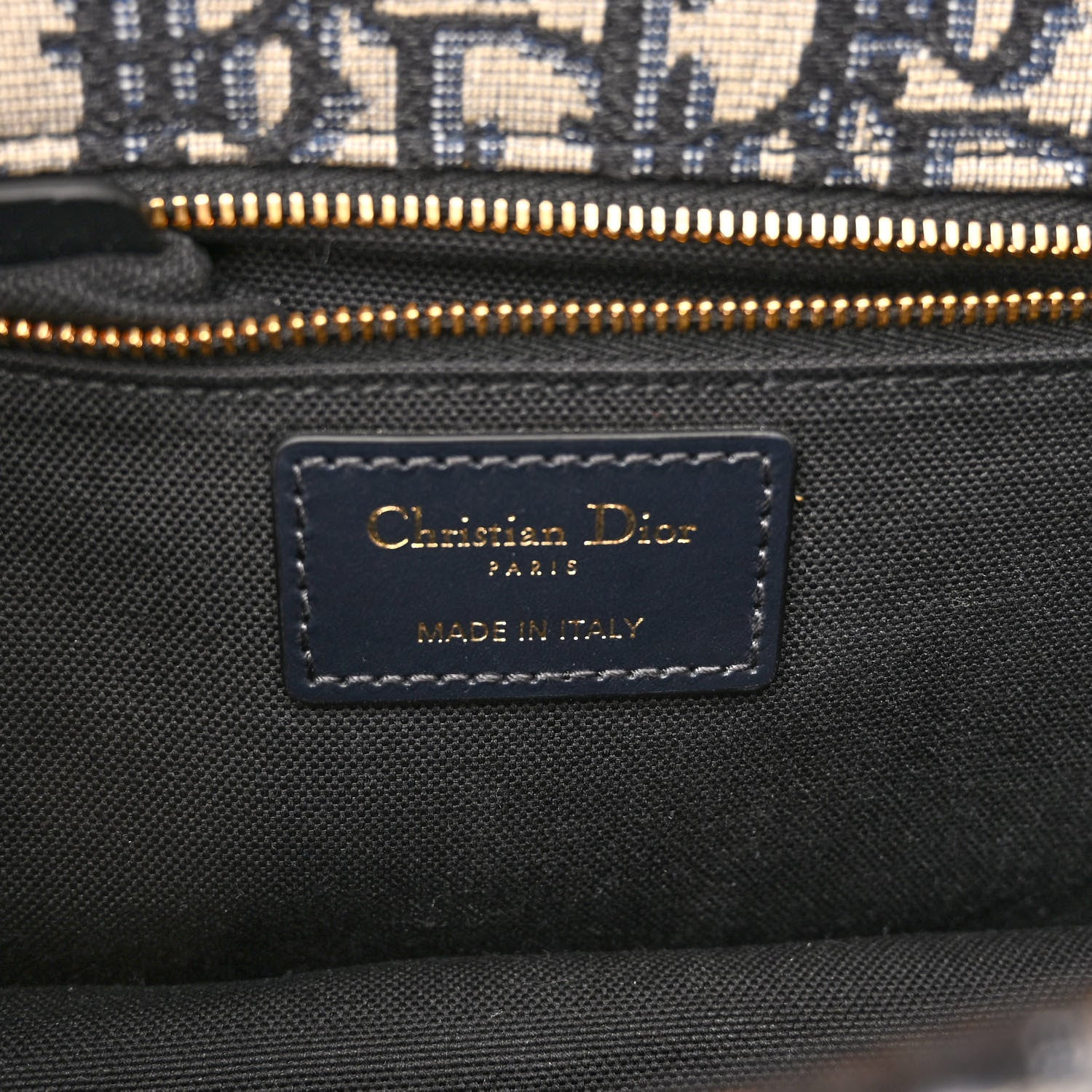 Christian Dior Oblique 30 Montaigne Chain Flap Bag Blue 6 of 10
