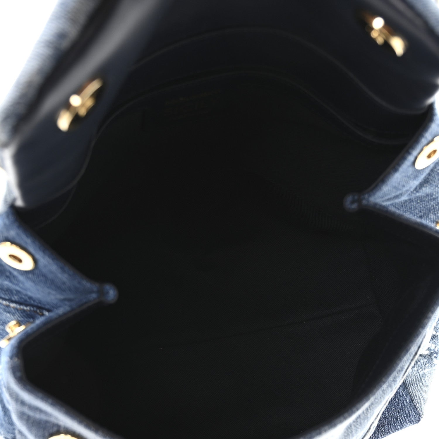 Dolce & Gabbana Calfskin Denim Patchwork Mini Miss Sicily Satchel Blue 5 of 11