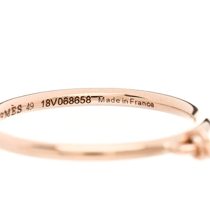 Hermes 18K Rose Gold Gambade H Ring 49 4.75 5 of 6