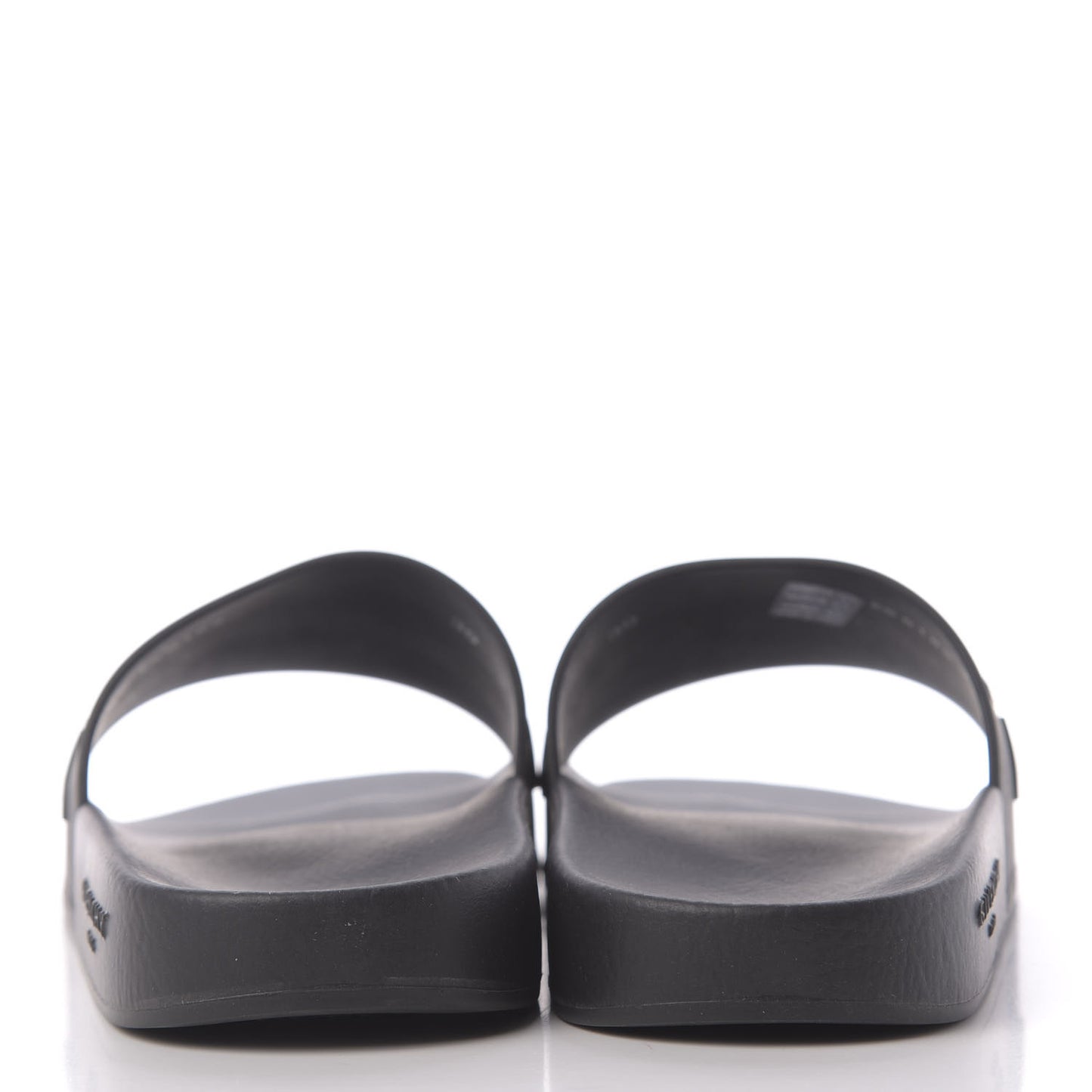 Rubber Logo Pool Slide Sandals 39 Black