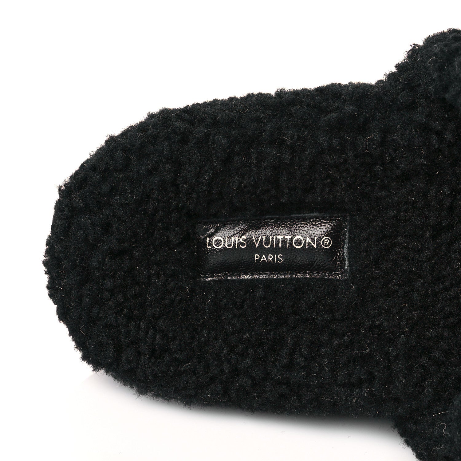 Louis Vuitton Shearling Monogram Giant Paseo Flat Comfort Mule 38 Black 7 of 8