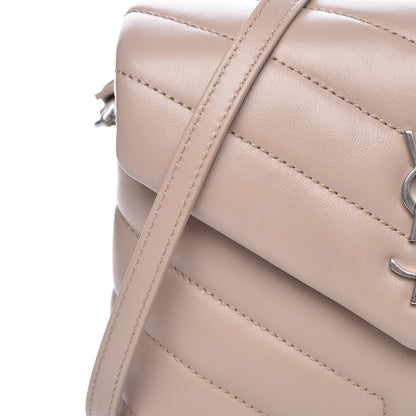 Saint Laurent Calfskin Y Quilted Monogram Toy Loulou Crossbody Bag Marble Pink 9 of 9