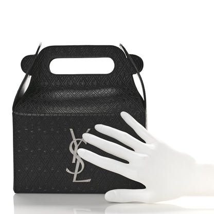 Saint Laurent Calfskin Monogram Take Away Box Black 2 of 9