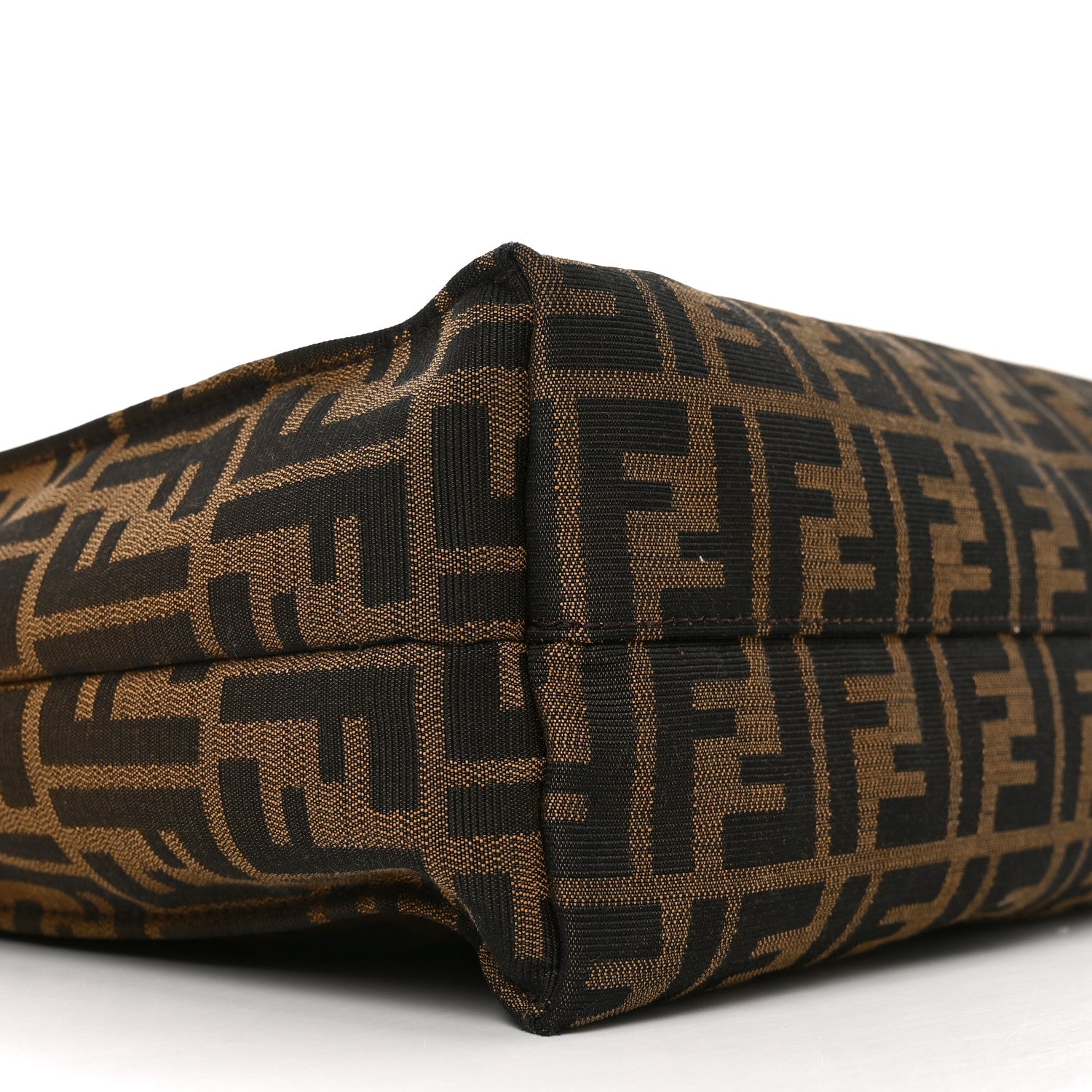 Fendi Zucca Vitello Artic Special Shopping Tote Tobacco Castagna 9 of 10