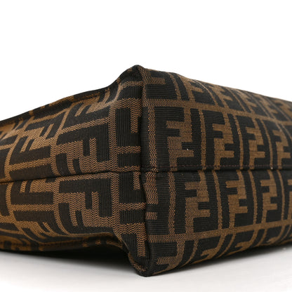 Fendi Zucca Vitello Artic Special Shopping Tote Tobacco Castagna 9 of 10