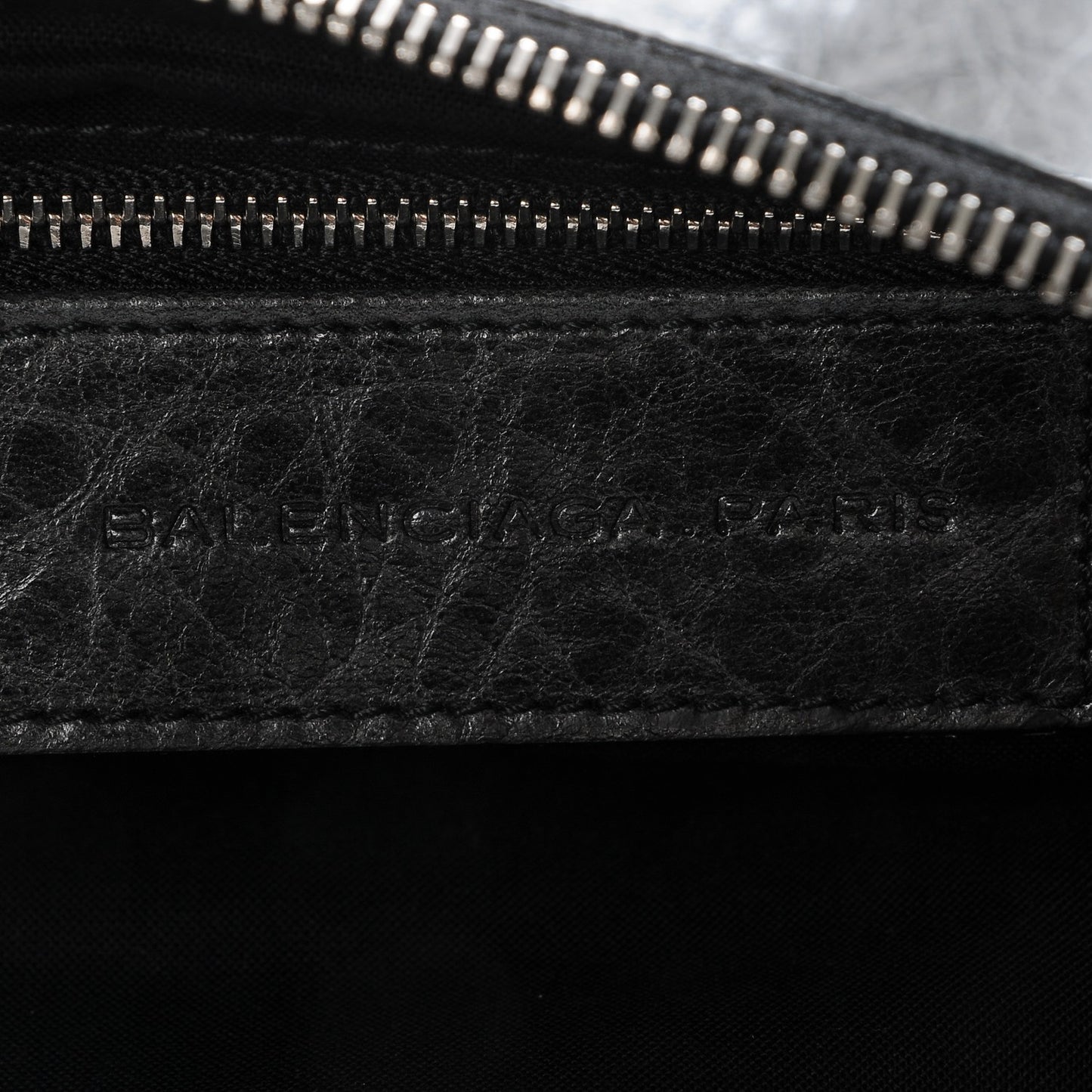 Chevre Giant 21 Silver Hardware Flat Handle Clutch Black