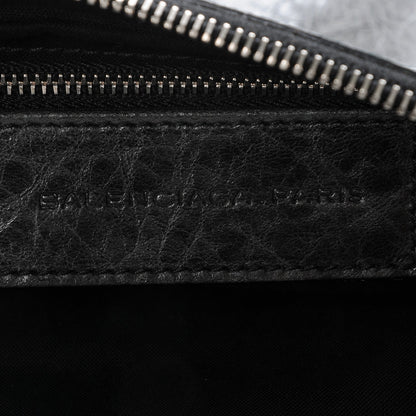 Balenciaga Chevre Giant 21 Silver Hardware Flat Handle Clutch Black 6 of 7