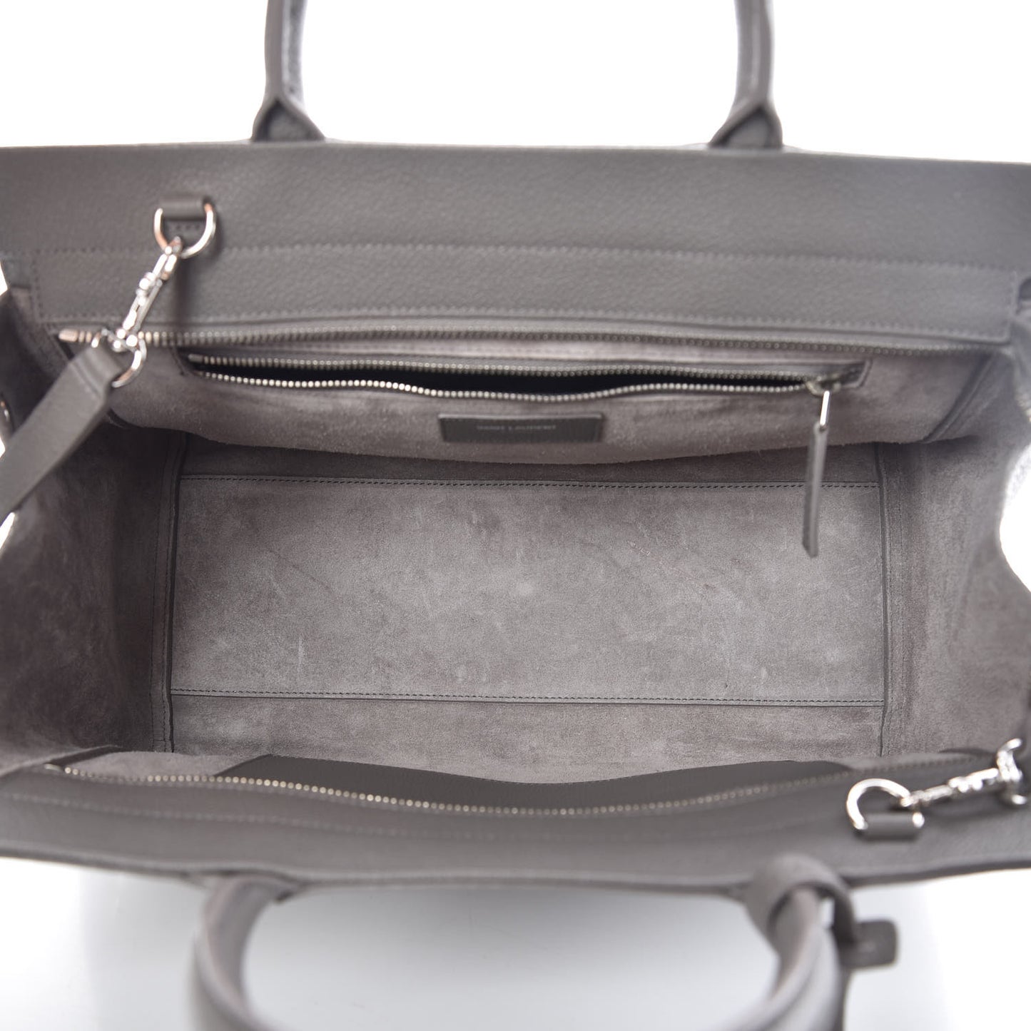 Grained Calfskin Small Cabas Rive Gauche Fog