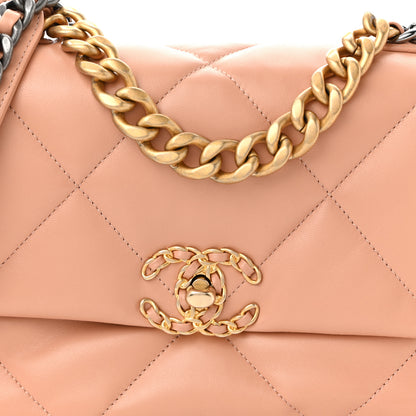 Chanel Lambskin Quilted Medium Chanel 19 Flap Beige 8 of 11