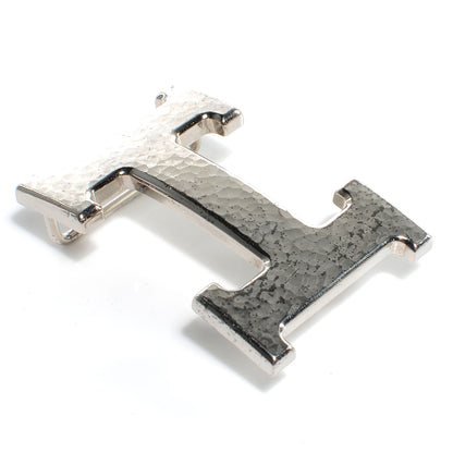 Hermes 32mm Palladium H Belt Buckle Martelee Silver 4 of 4