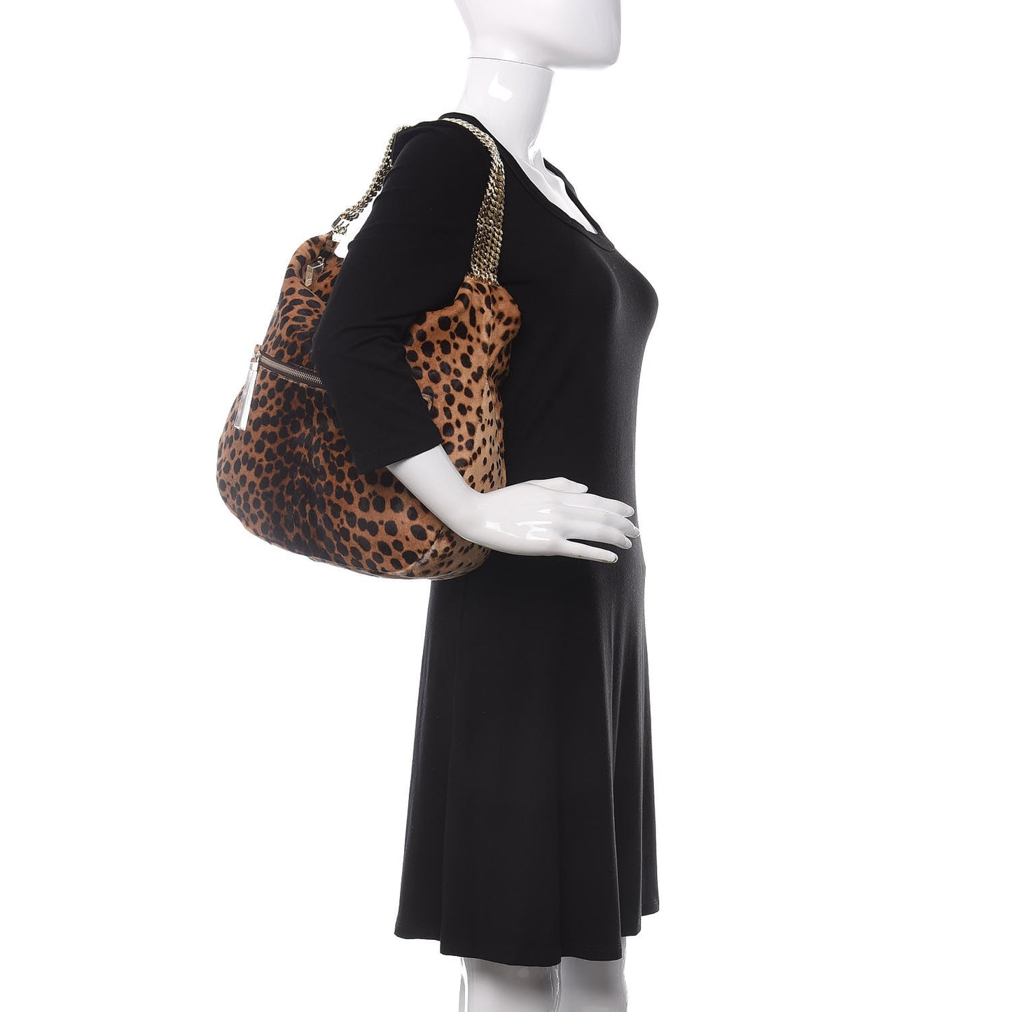 Pony Hair Leopard Print Medium Marianna Hobo