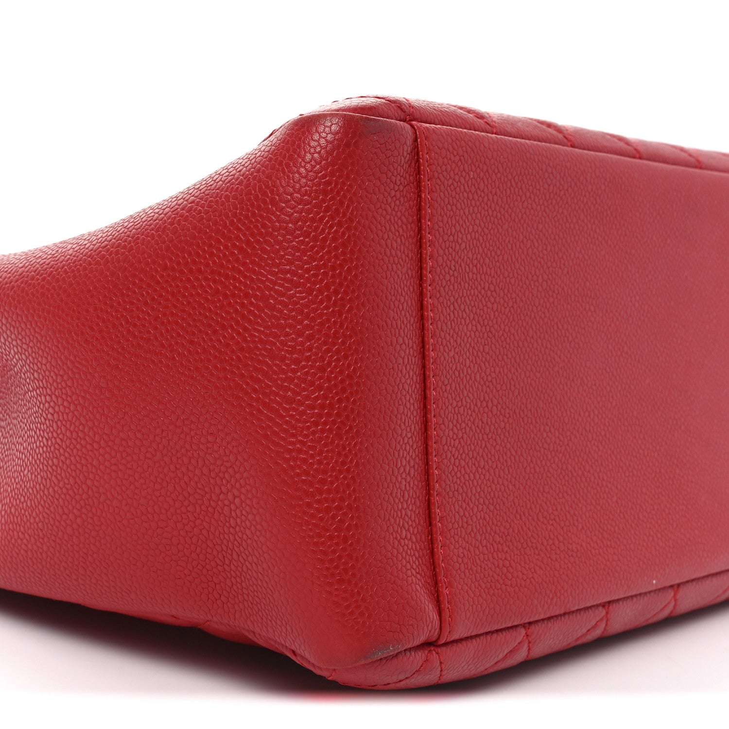 Chanel Caviar Quilted Grand Shopping Tote GST Red 9 of 10