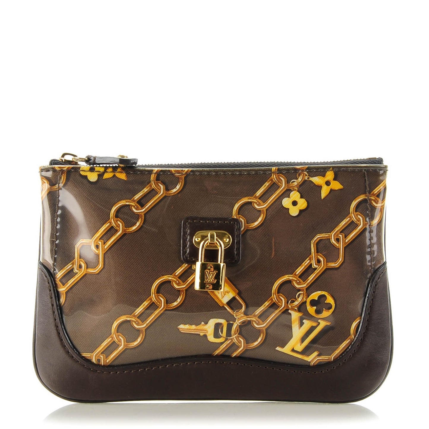 Monogram Charms Pochette Plate Taupe