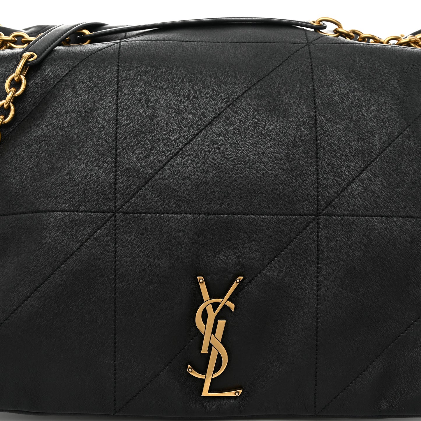 Lambskin Matelasse Monogram Large Jamie 4.3 Black
