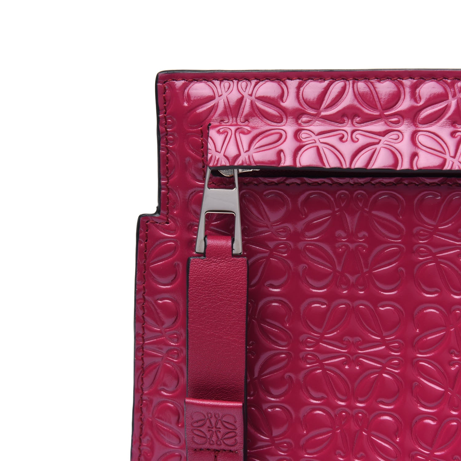 Loewe Calfskin Embossed Repeat T Pouch Raspberry 10 of 10