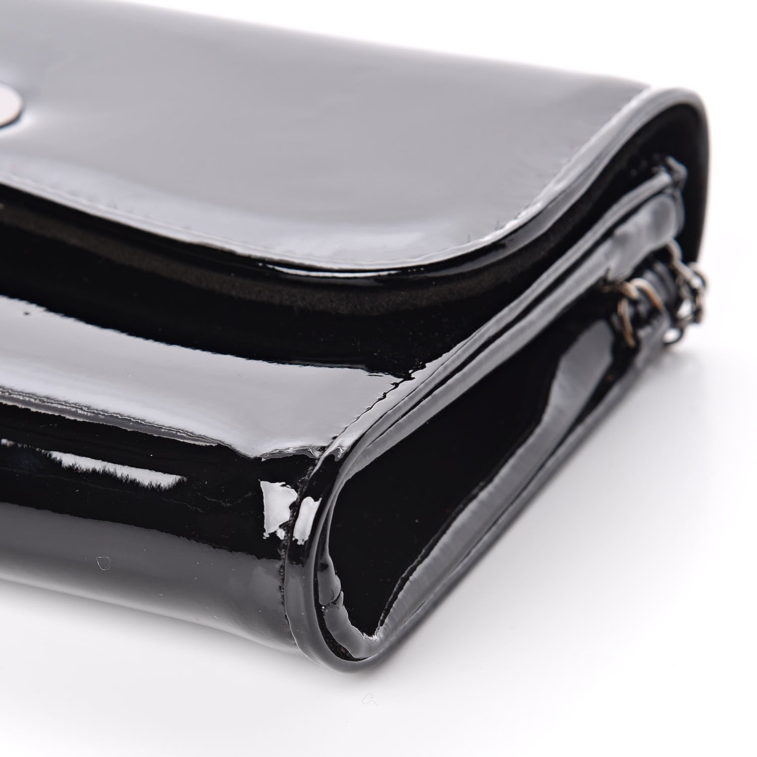 Christian Louboutin Patent Riviera Clutch Black 8 of 9