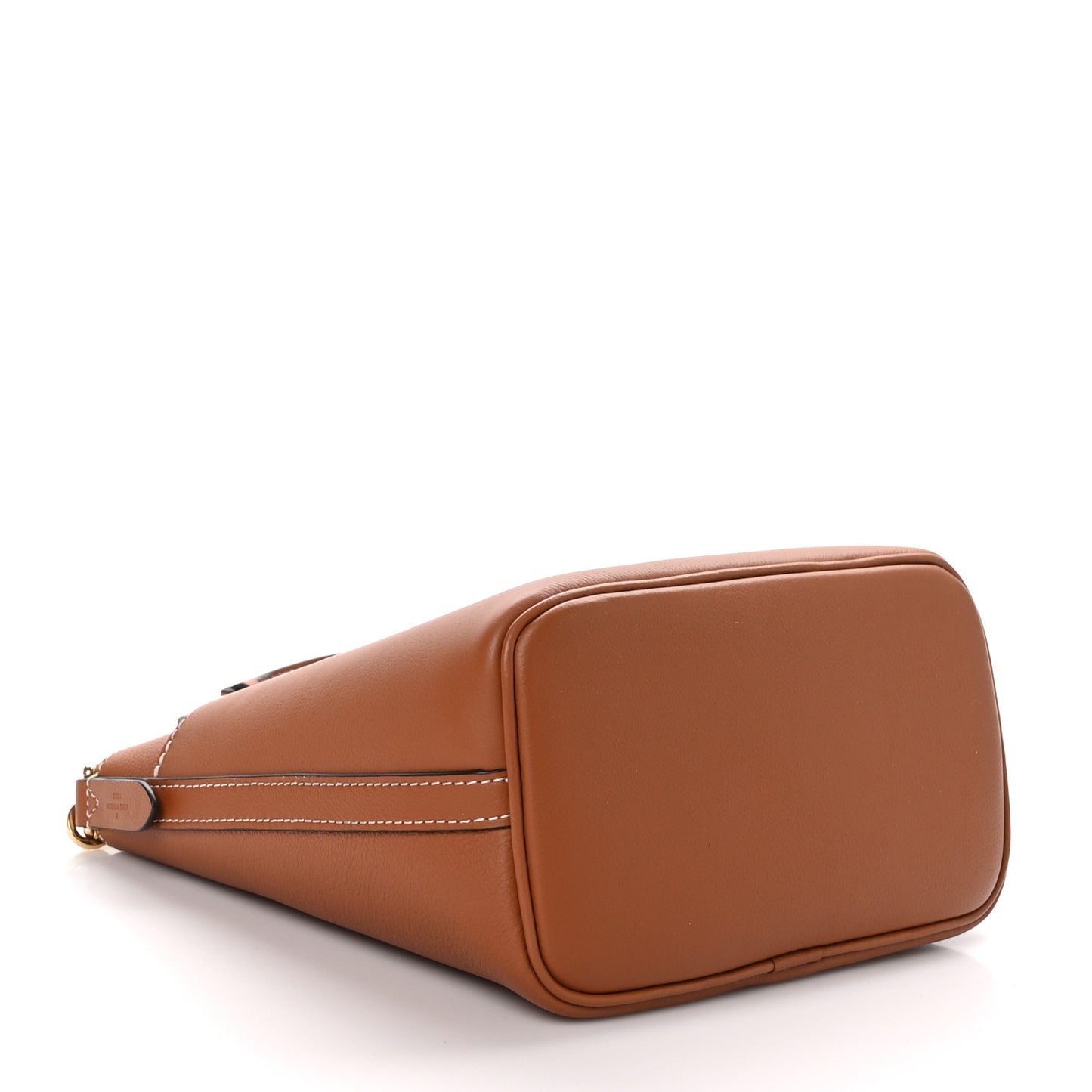 Calfskin Lock and Walk Bucket Cognac