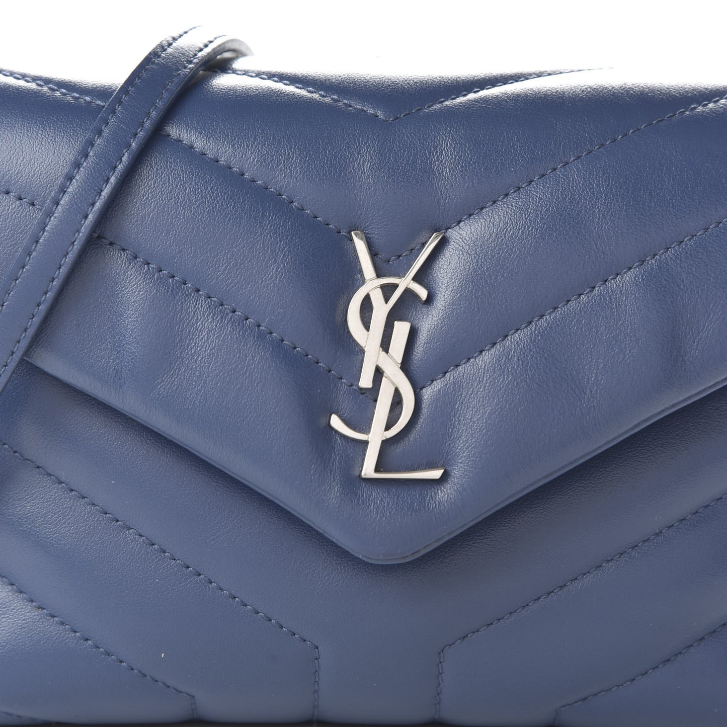 Calfskin Y Quilted Monogram Toy Loulou Chain Satchel Denim