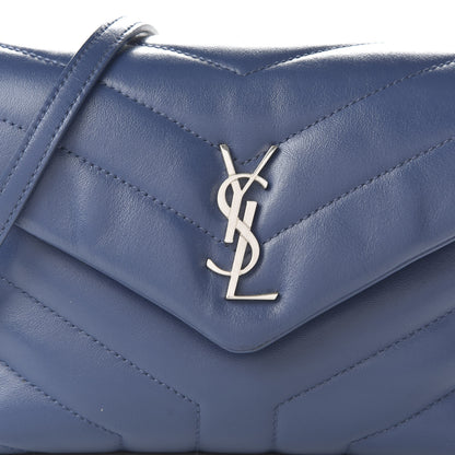 Saint Laurent Calfskin Y Quilted Monogram Toy Loulou Chain Satchel Denim 9 of 9